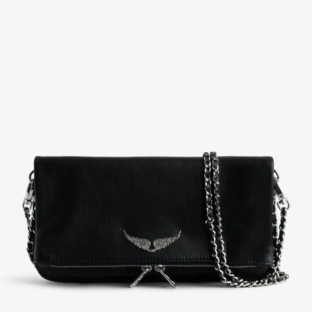 ICONIC and authentic Zadig & Voltaire Black Rock Clutch